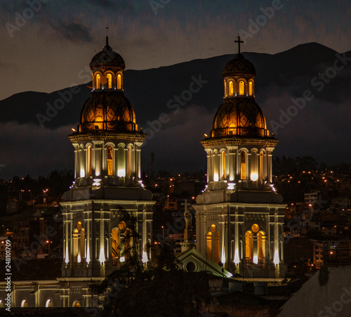 Domingo church in Cuenca, Ecuador