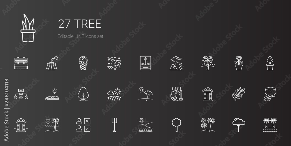 tree icons set tree icons set
