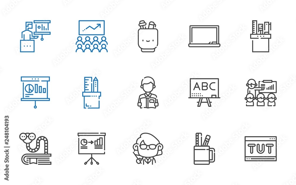 teacher icons set