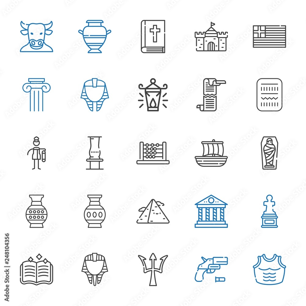 ancient icons set ancient icons set