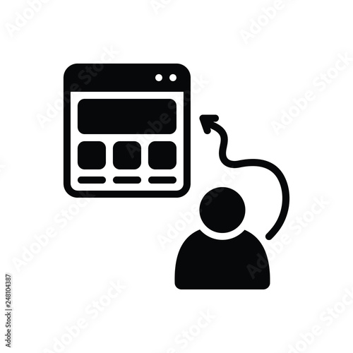 Black solid icon for leads  generation 