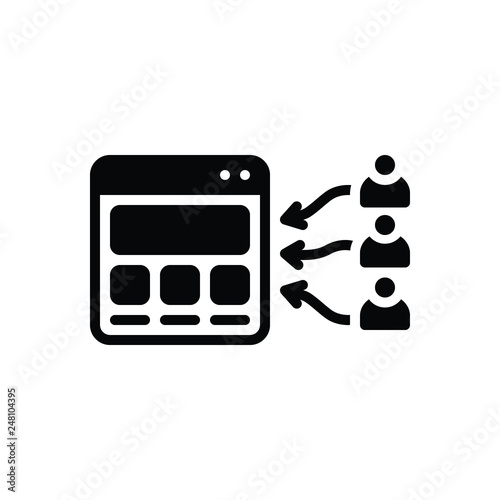 Black solid icon for  generation prospect 