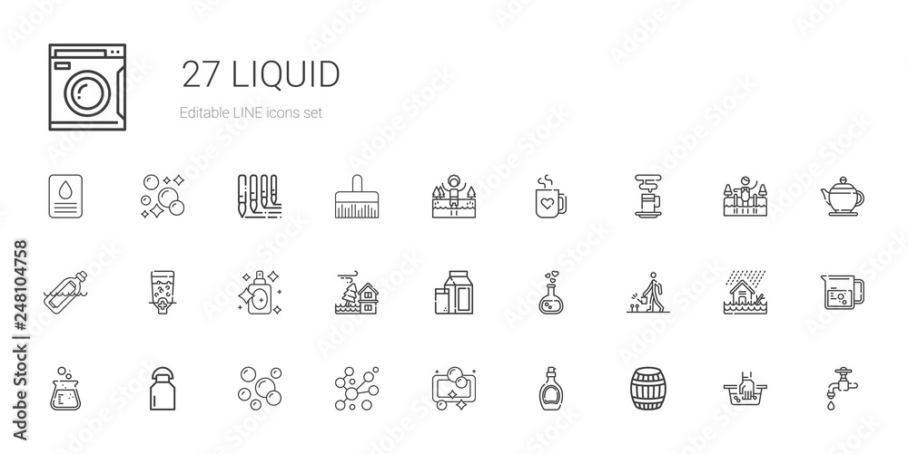 liquid icons set liquid icons set