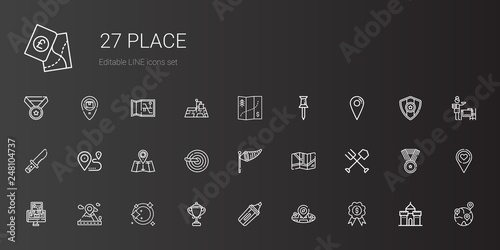 place icons set