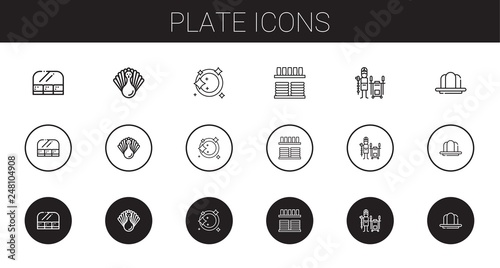 plate icons set