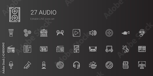 audio icons set