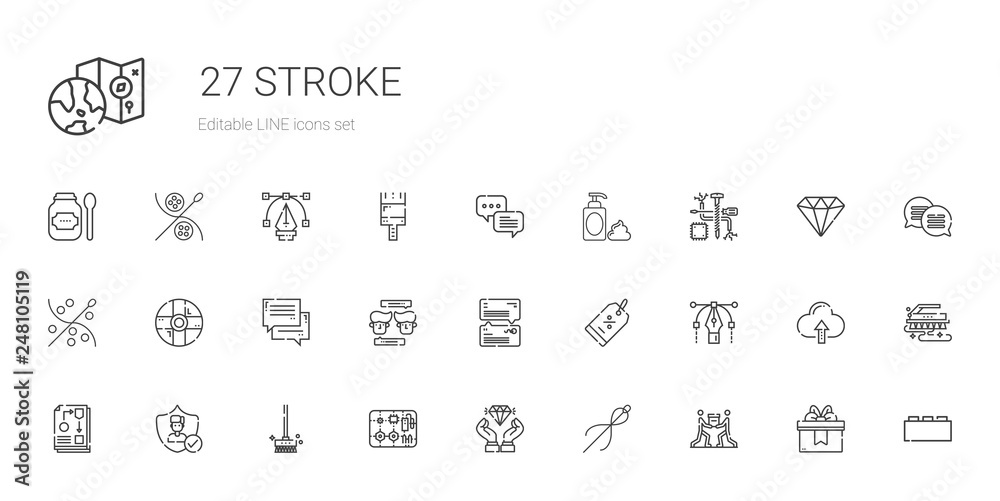 stroke icons set