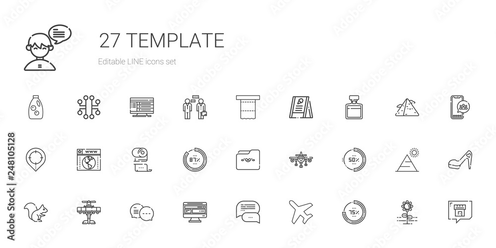 template icons set template icons set