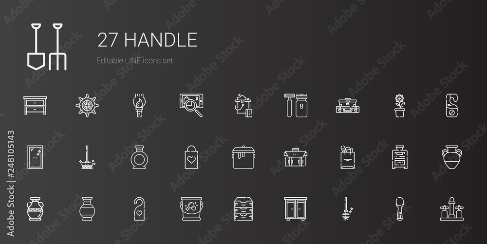 Fototapeta premium handle icons set