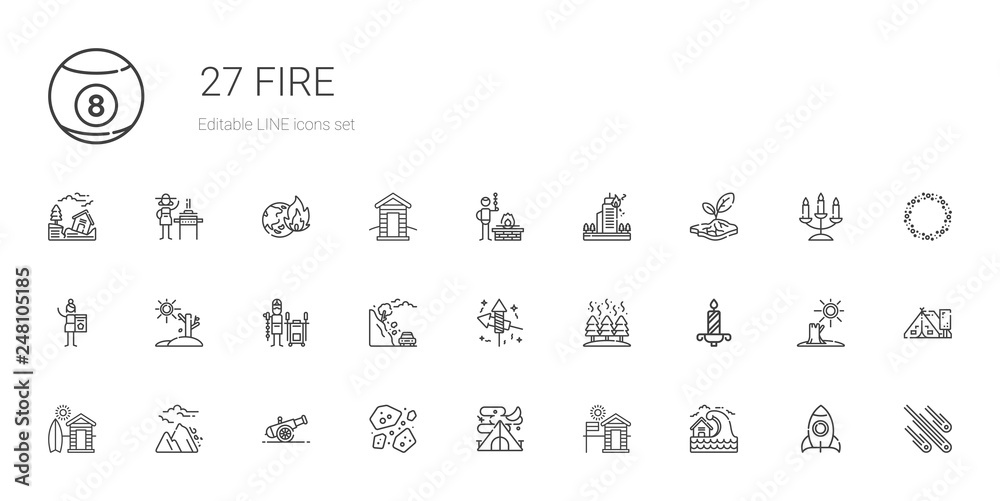 fire icons set