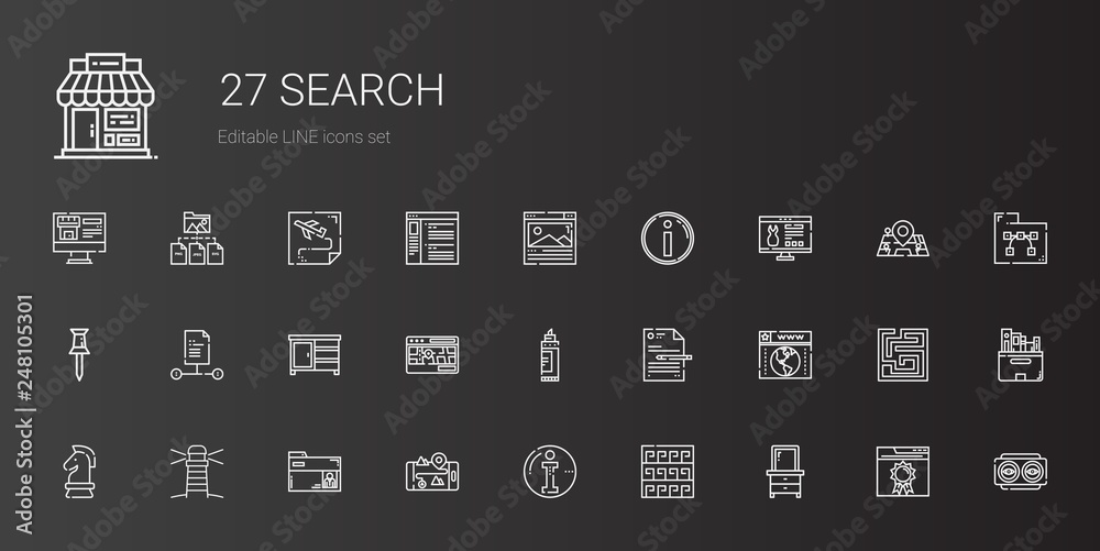 search icons set