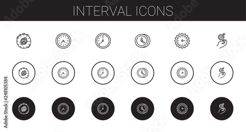 interval icons set