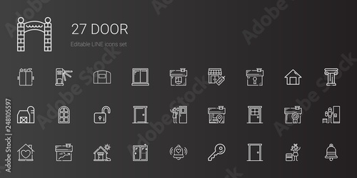 door icons set