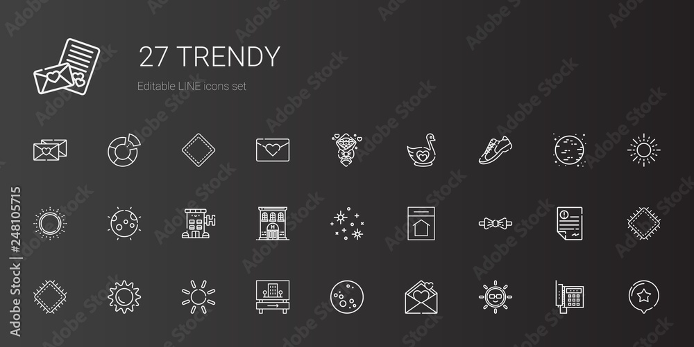 trendy icons set trendy icons set