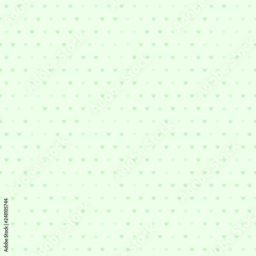 Green heart pattern. Seamless vector