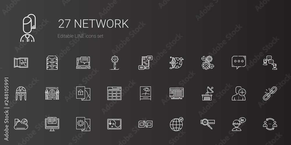network icons set network icons set