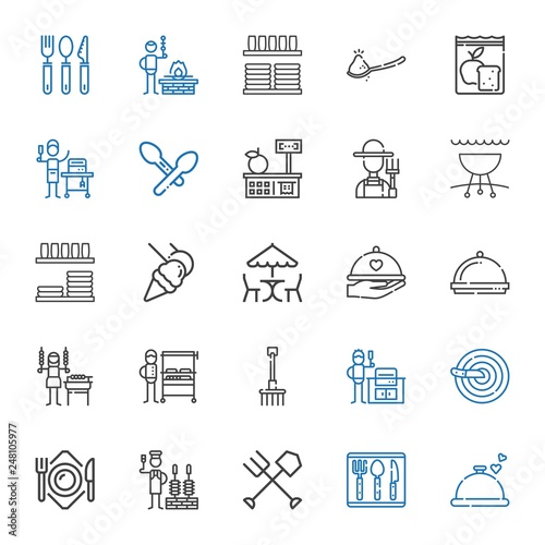 fork icons set