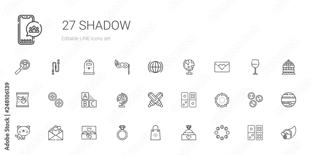 shadow icons set shadow icons set