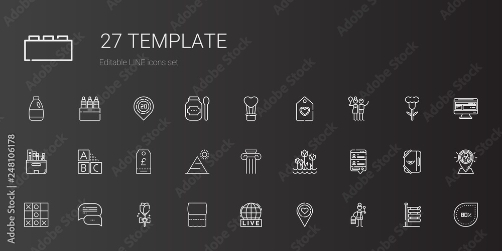 template icons set template icons set