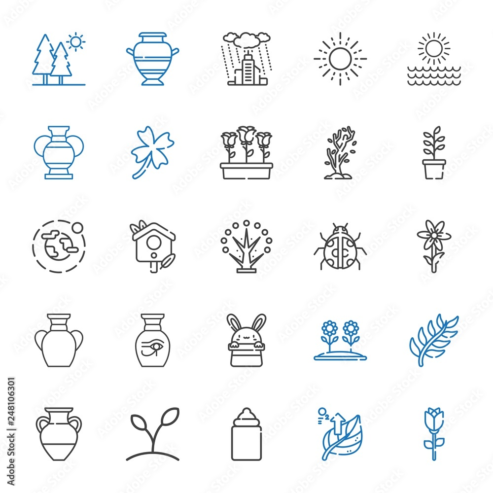 spring icons set spring icons set