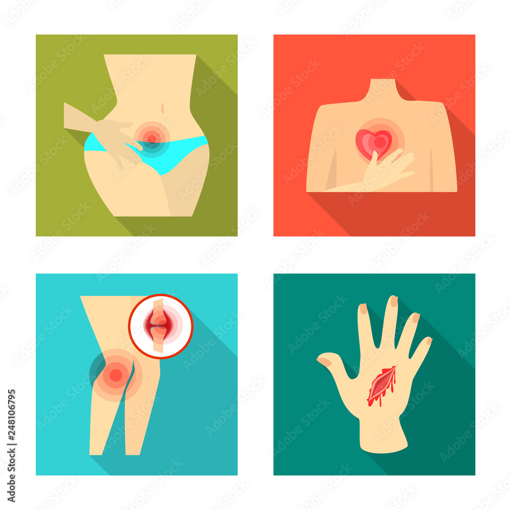 Isolated object of damage and wound icon. Set of damage and rendering stock vector illustration.