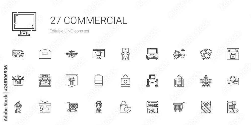 commercial icons set