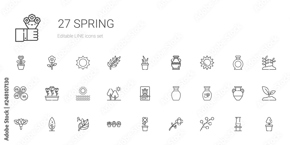 spring icons set spring icons set