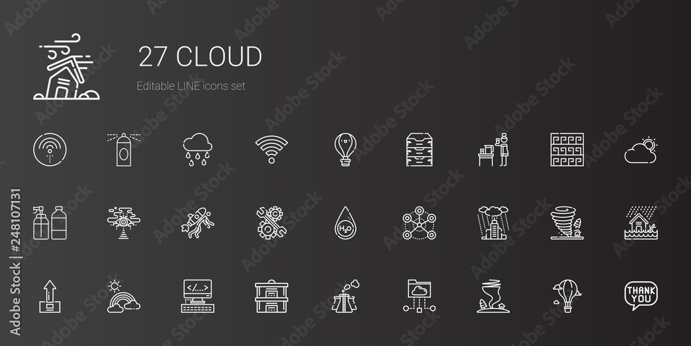 cloud icons set