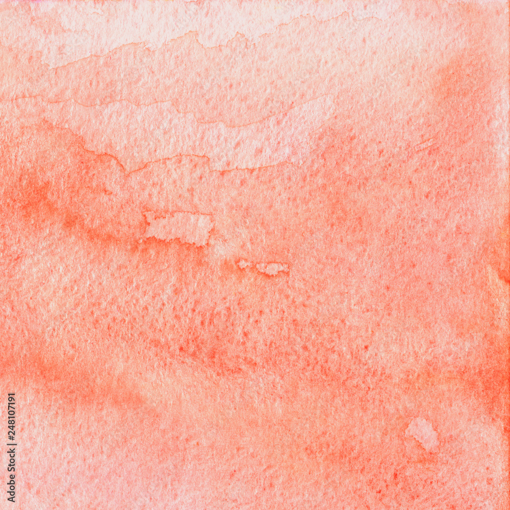 Fototapeta premium pink coral watercolor background. Great design element for brochure, banner, cover, booklet, UI, UX, flyer, card, poster