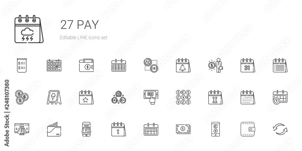 pay icons set