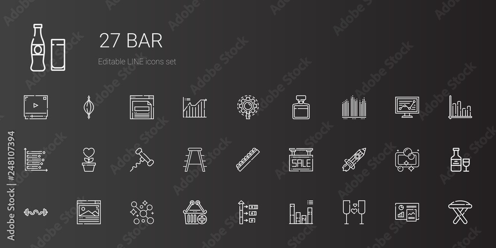 bar icons set