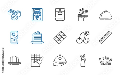 gourmet icons set