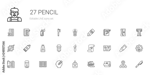 pencil icons set