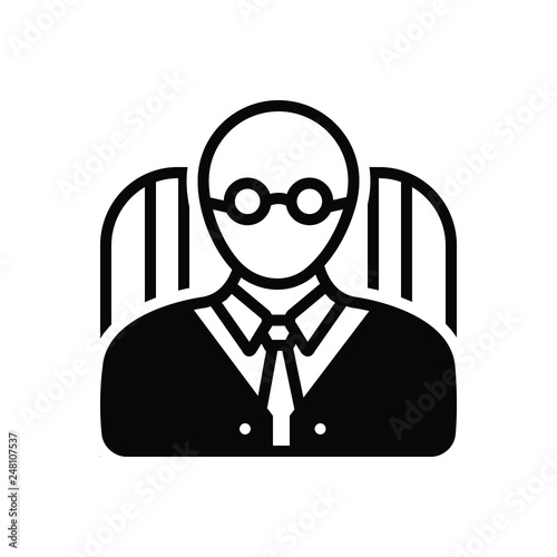 Black solid icon for principal 