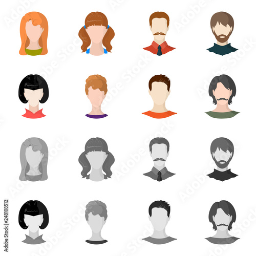 Vector illustration of professional and photo symbol. Set of professional and profile vector icon for stock.