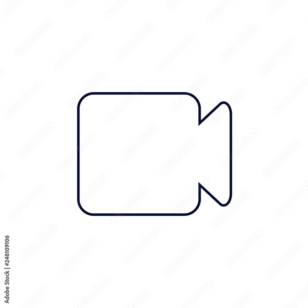Video Camera simple icon. Movie or Cinema sign. Multimedia symbol. Quality design elements. Video Camera simple icon. Movie or Cinema sign. Multimedia symbol. Quality design elements.