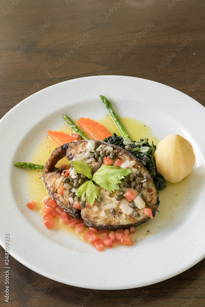 Fried mackerel Steak