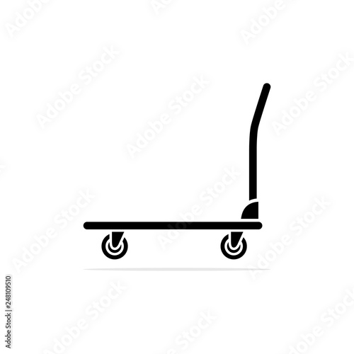Industrial cart icon, vector concept illustration for design.