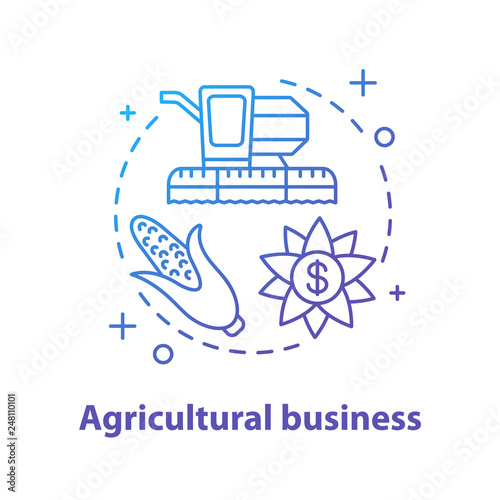Agricultural business concept icon