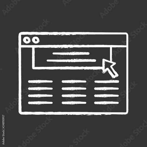 Internet marketing chalk icon