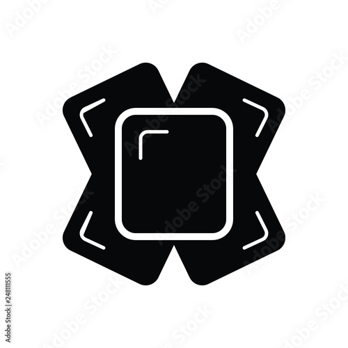 Black solid icon for collection item elements 