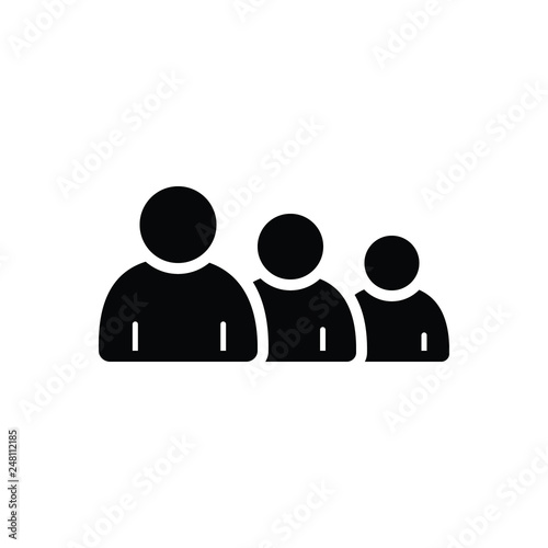 Black solid icon for follow follower 