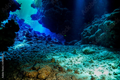 Caves of the Paradise reef at the Red Sea, Egypt