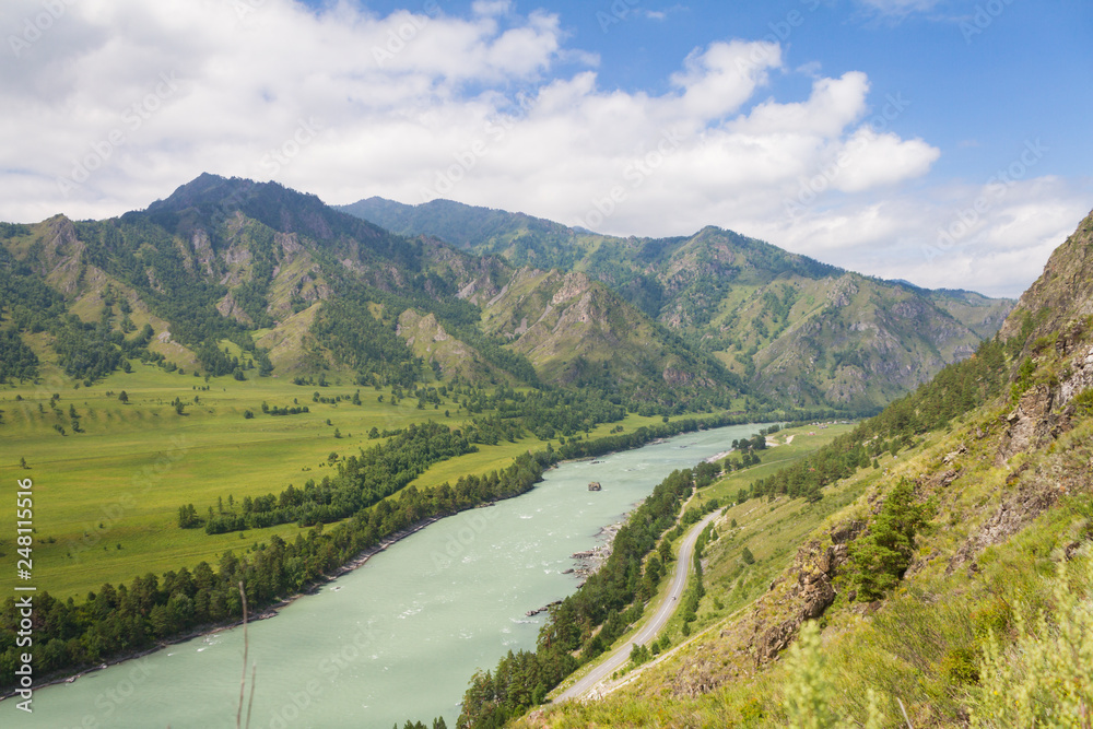 Altai mountains. Katun river.