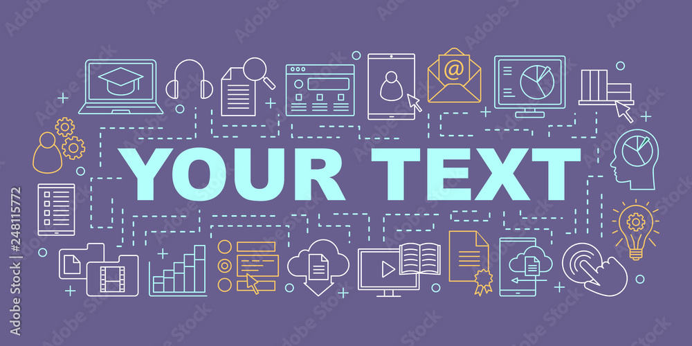 Fototapeta premium E-learning word concepts banner
