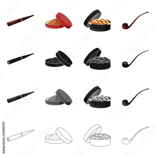 Vector illustration of refuse and stop logo. Collection of refuse and habit vector icon for stock.