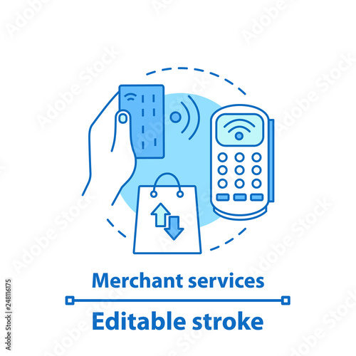 Merchant services concept icon