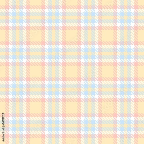 Tartan, plaid pattern seamless vector illustration. Checkered texture for clothing fabric prints, web design, home textile.