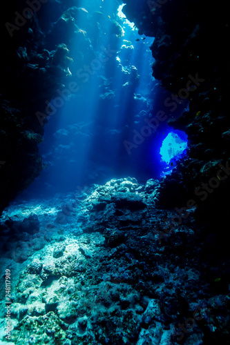 Fototapeta Naklejka Na Ścianę i Meble -  Caves of the Paradise reef at the Red Sea, Egypt