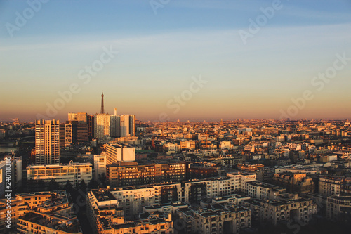 Aerial view of Paris  France